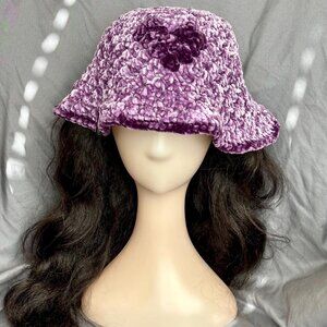 Stylish Purple Heart Bucket Hat - Teens & Kids Fashion Accessory